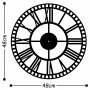 WALLXPERT Zidni sat Metal Wall Clock 10 Black - slika 3