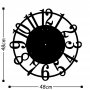 WALLXPERT Zidni sat Metal Wall Clock 15 Black - slika 3