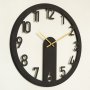 WALLXPERT Zidni sat Mood Metal Wall Clock APS114 Black - slika 3