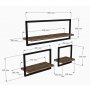 HANAH HOME Zidna polica Yeso Sapphire Oak - slika 5