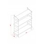 HANAH HOME Zidna polica Armoni 3'lu Shiny White - slika 4