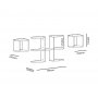 HANAH HOME Zidna polica Birille White Red - slika 2