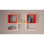 HANAH HOME Zidna polica Birille White Red - slika 1