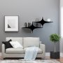 HANAH HOME Zidna polica Susen 2 Black - slika 1