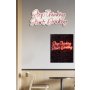 WALLXPERT Dekorativna rasveta Stop Thinking Start Drinking Red - slika 3