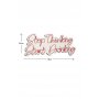 WALLXPERT Dekorativna rasveta Stop Thinking Start Drinking Red - slika 5