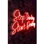 WALLXPERT Dekorativna rasveta Stop Thinking Start Drinking Red - slika 1