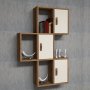 HANAH HOME Zidna polica Flora Walnut Cream - slika 1