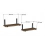 HANAH HOME Zidna polica Lama Sapphire Oak - slika 3