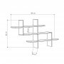 HANAH HOME Zidna polica Halic Light Mocha - slika 3