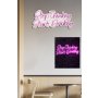 WALLXPERT Dekorativna rasveta Stop Thinking Start Drinking Pink - slika 3