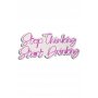 WALLXPERT Dekorativna rasveta Stop Thinking Start Drinking Pink - slika 4
