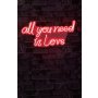 WALLXPERT Dekorativna rasveta All You Need is Love Red - slika 2
