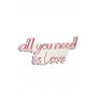 WALLXPERT Dekorativna rasveta All You Need is Love Red - slika 4