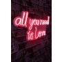 WALLXPERT Dekorativna rasveta All You Need is Love Red - slika 1
