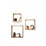 WALLXPERT Zidna polica Luna Wooden Walnut - slika 2