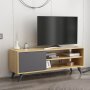 HANAH HOME TV polica Venga Oak Anthracite (935CMN2307) - slika 1