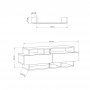 HANAH HOME TV polica Rela White White (855DTE3011) - slika 3