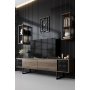 HANAH HOME TV polica Black Line Walnut Black (618BLY1141) - slika 1