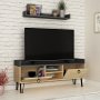 HANAH HOME TV polica Keday Oak Anthracite (855DTE3056) - slika 2