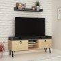 HANAH HOME TV polica Keday Oak Anthracite (855DTE3056) - slika 1