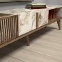 HANAH HOME TV polica Milan Walnut White Marble (845HCT3094) - slika 4