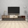 HANAH HOME TV polica Milan Walnut White Marble (845HCT3094) - slika 1