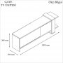 HANAH HOME TV polica Gaye Walnut White (835PUQ3025) - slika 4