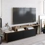 HANAH HOME TV polica Nexera Walnut Black (788DEC4033) - slika 1