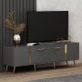 HANAH HOME TV polica Detas Anthracite Gold (475OLV1138) - slika 2