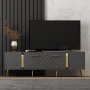 HANAH HOME TV polica Detas Anthracite Gold (475OLV1138) - slika 1