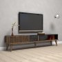 HANAH HOME TV polica Milan Walnut Black (845HCT3093) - slika 2