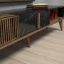 HANAH HOME TV polica Milan Walnut Black (845HCT3093) - slika 4