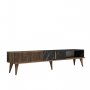 HANAH HOME TV polica Milan Walnut Black (845HCT3093) - slika 5