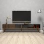 HANAH HOME TV polica Milan Walnut Black (845HCT3093) - slika 1