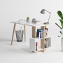 HANAH HOME Radni sto Lagomood Side Oak White - slika 3