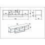 HANAH HOME TV polica Asal (150) Walnut Black (875ZNA3051) - slika 4