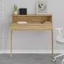 HANAH HOME Radni sto Cowork Oak Anthracite - slika 1
