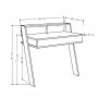 HANAH HOME Radni sto Cowork Working Table Anthracite - slika 4