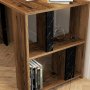 HANAH HOME Radni sto Lima Walnut Black Marble - slika 4
