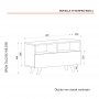 HANAH HOME TV polica Novella K3 White Walnut (756FRN3014) - slika 2