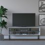 HANAH HOME TV polica Judd White Anthracite (935CMN1446) - slika 1