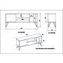 HANAH HOME TV polica Mistico (140) Walnut White (875ZNA3055) - slika 5