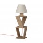 HANAH HOME Podna lampa Kozena Oak White - slika 1