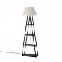 HANAH HOME Podna lampa Pal Anthracite Linen - slika 1