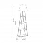 HANAH HOME Podna lampa Pal Anthracite Linen - slika 3