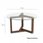 HANAH HOME Sto za dnevnu sobu Miro Walnut - slika 1