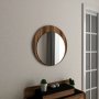 HANAH HOME Ogledalo Line Light Walnut - slika 1
