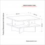 HANAH HOME Sto za dnevnu sobu Hamton Walnut White - slika 5
