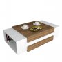 HANAH HOME Sto za dnevnu sobu Nora White Walnut - slika 1